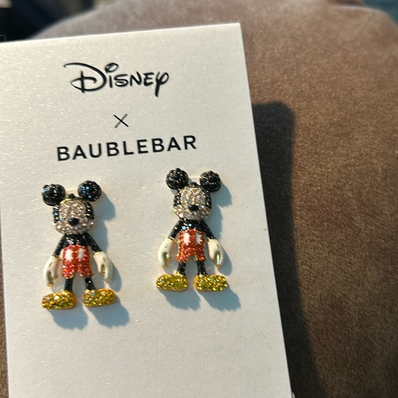 Disney Baublebar crystal colorful Mickey stud earnings inch and a quarter - Picture 1 of 5